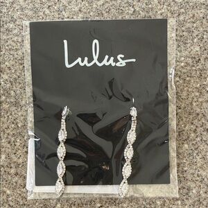 Lulu's Twisted Silver Crystal Earrings
